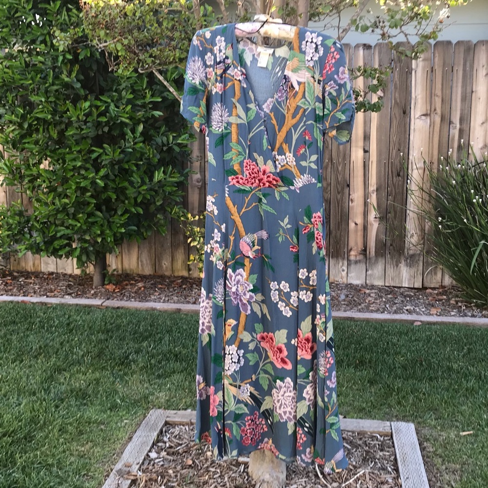 🌸 GP & J Baker x H&M Blue Floral Dress 🌸